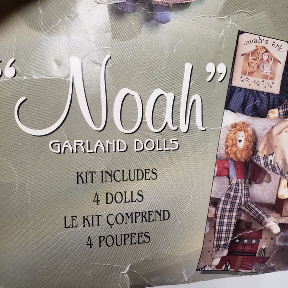 Daisy Kingdom Noah Garland Dolls 1997 Fabric Doll Stitch Craft Kit - Picture 3 of 7